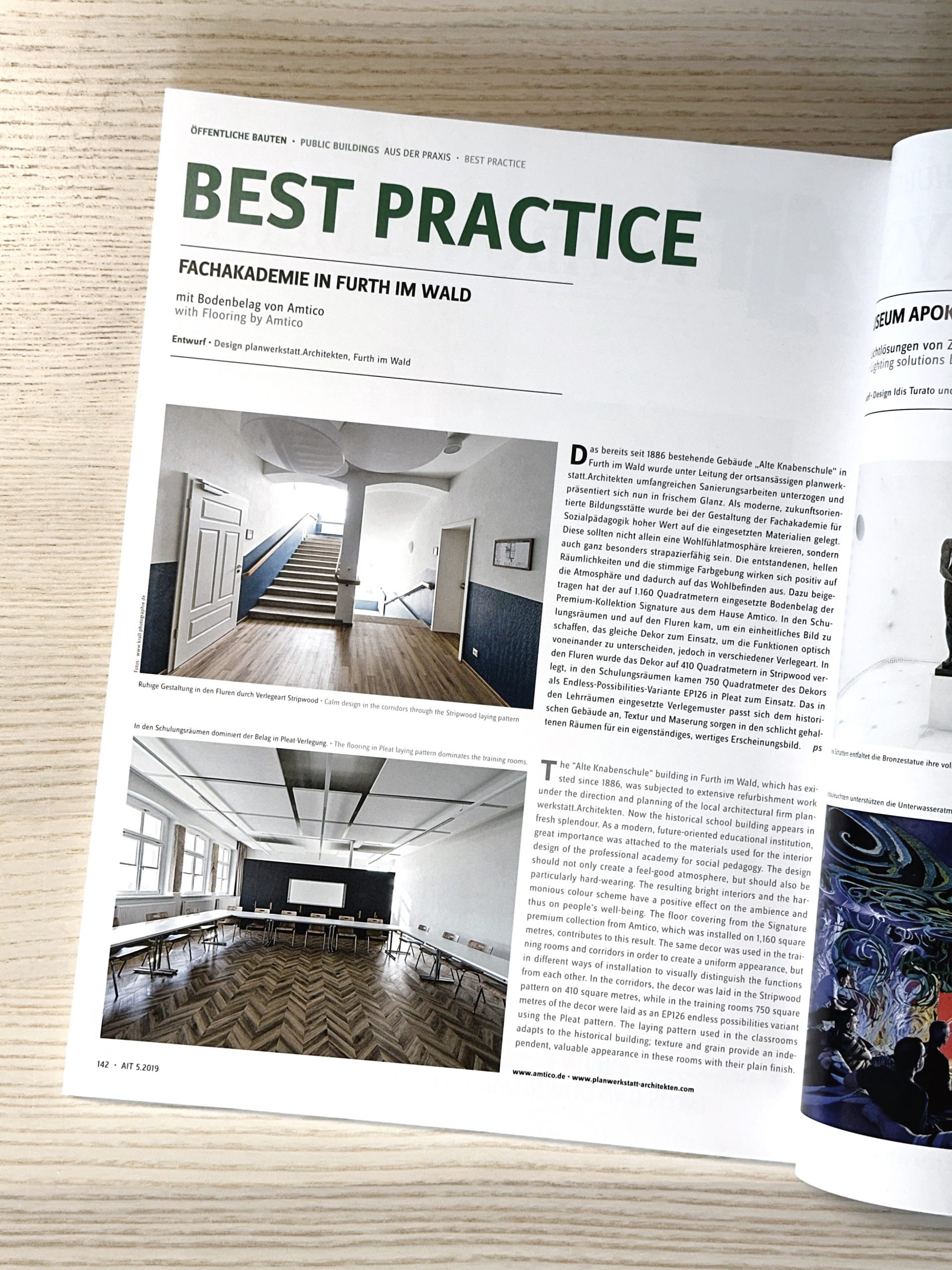 Artikel in der AIT 5/2019: Best Practice – Fachakademie in Furth im Wald, Sanierung der Alten Knabenschule