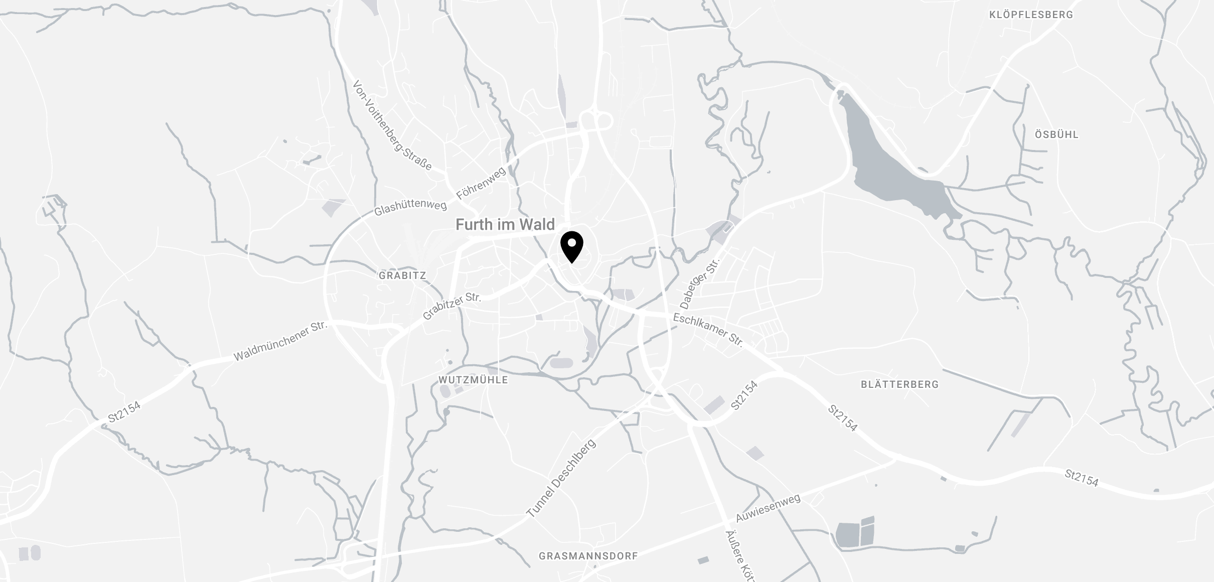 Anfahrtskarte zum Büro PH2 Architektur + Stadtplanung, Stadtplatz 2, 93437 Furth im Wald